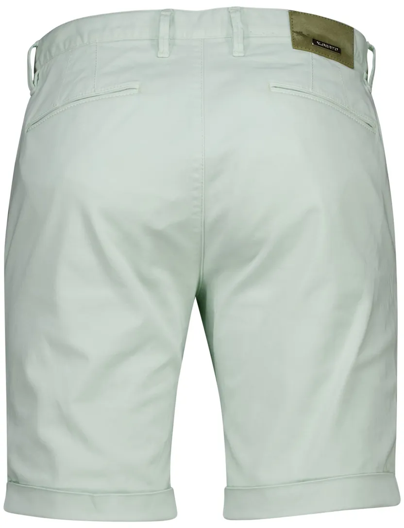 Alberto rob-k slim fit bermuda groen effen