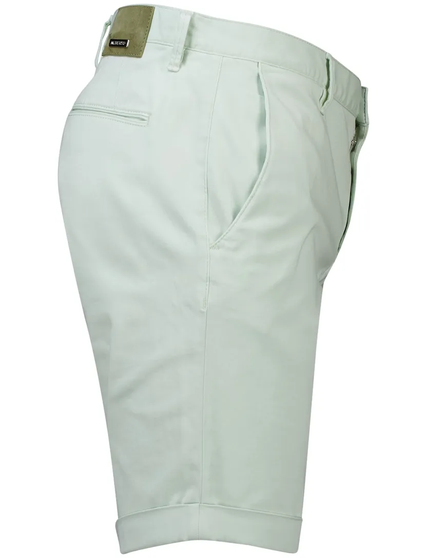 Alberto rob-k slim fit bermuda groen effen