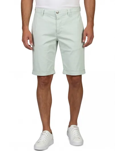 Alberto Alberto rob-k slim fit bermuda groen effen