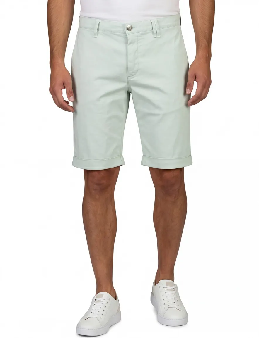 Alberto rob-k slim fit bermuda groen