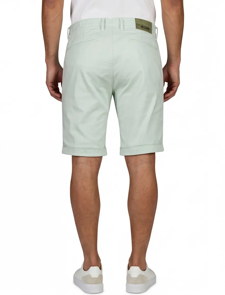 Alberto rob-k slim fit bermuda groen