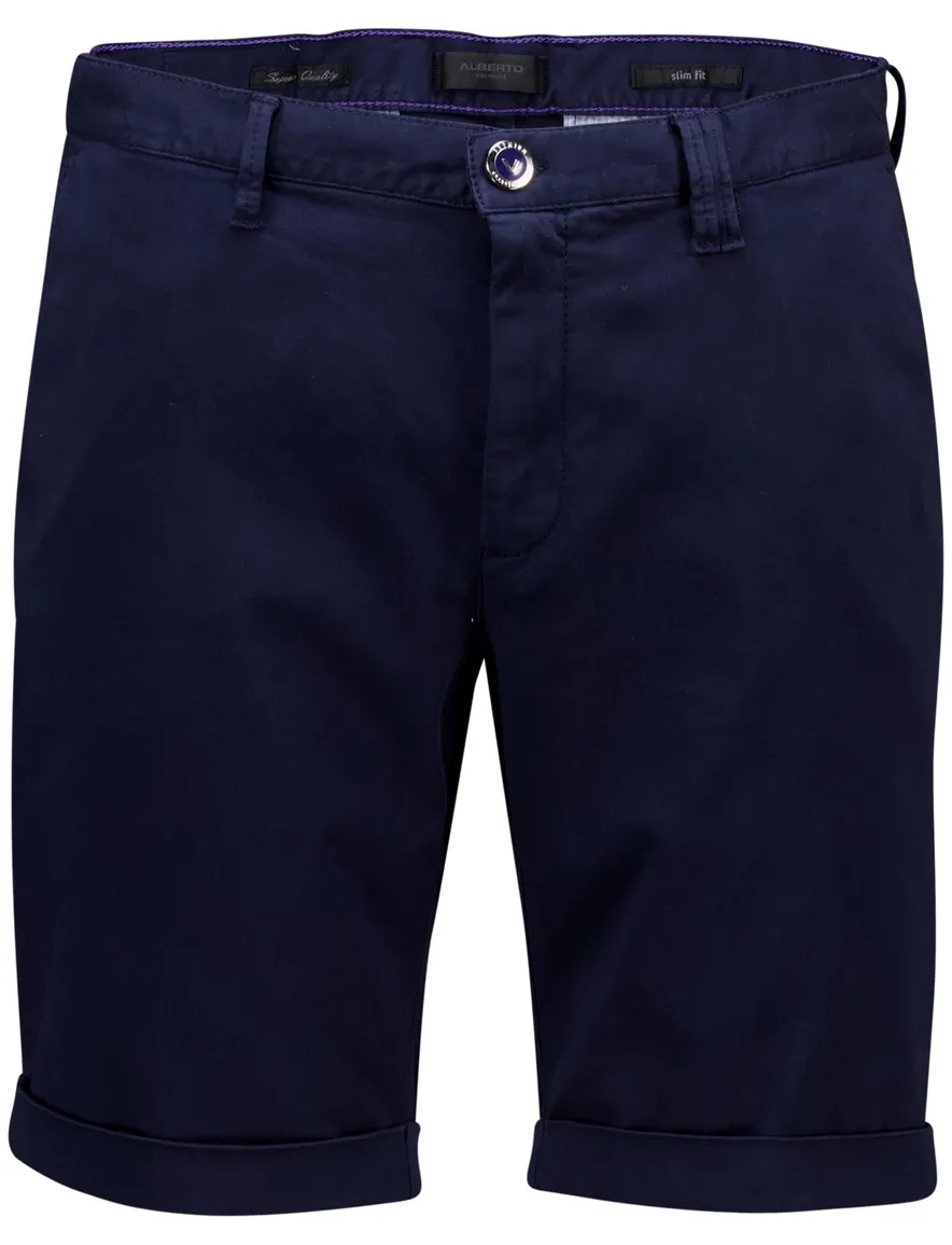 Alberto rob-k slim fit bermuda donkerblauw