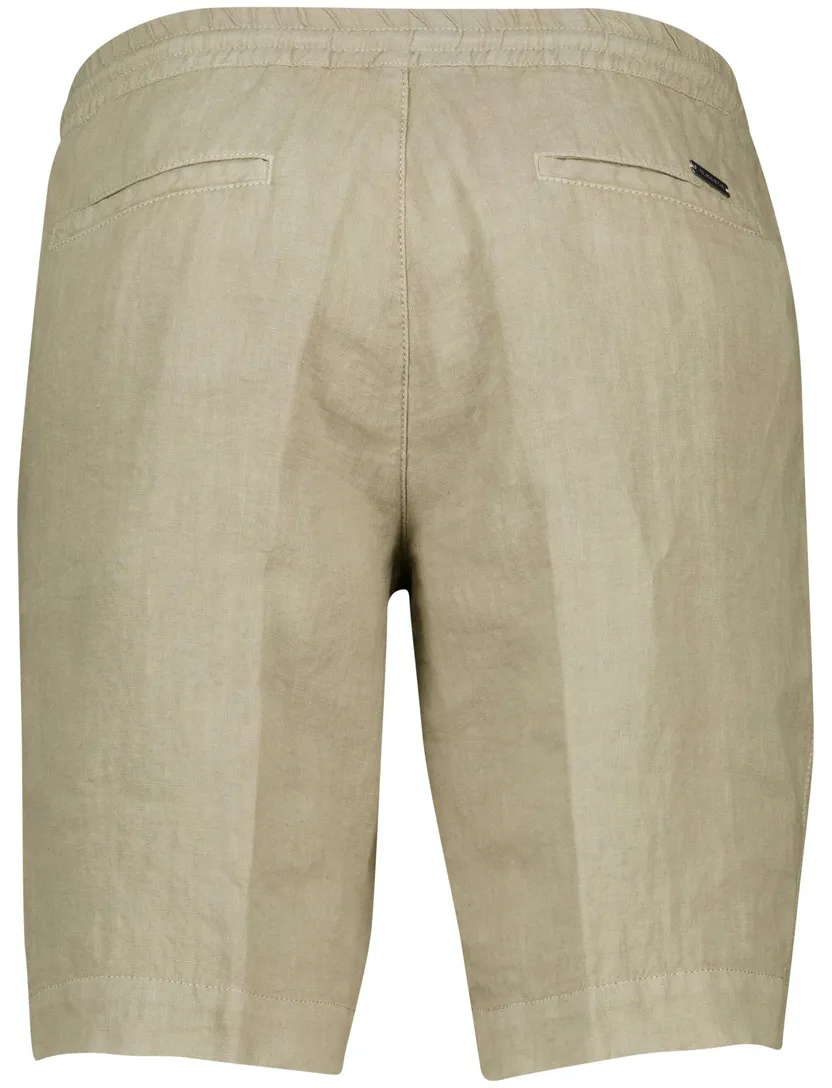 Alberto Bermuda Tapered Fit linnen elastische band linnen