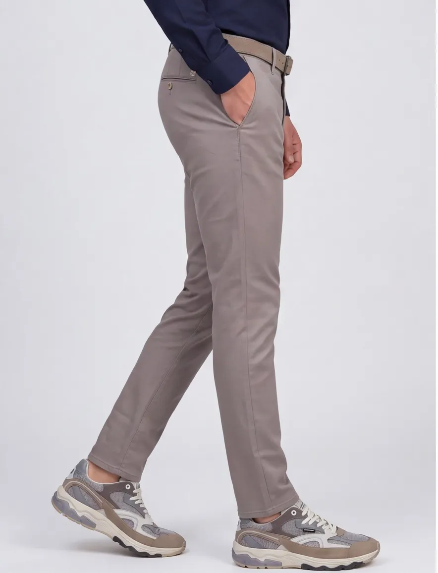 katoenen broek beige Alberto