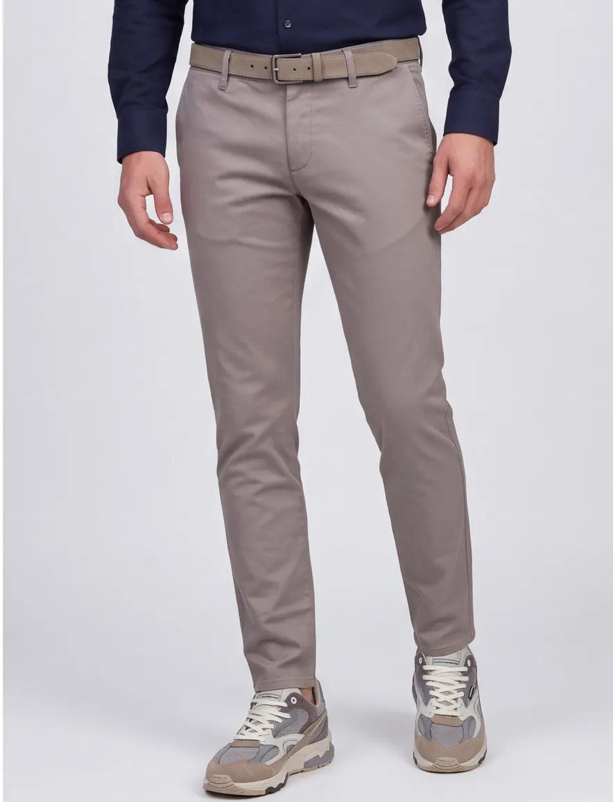 katoenen broek beige Alberto