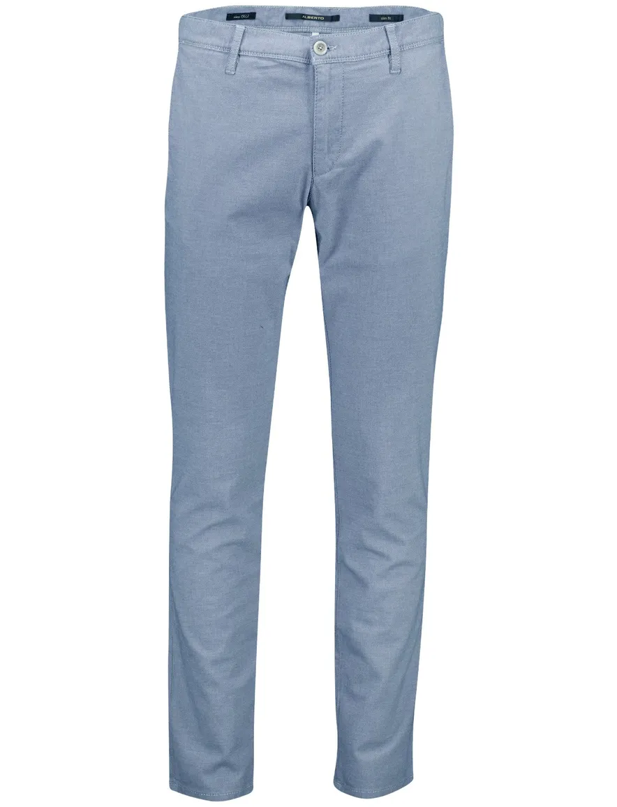 Alberto Pantalon blauw katoen slim fit