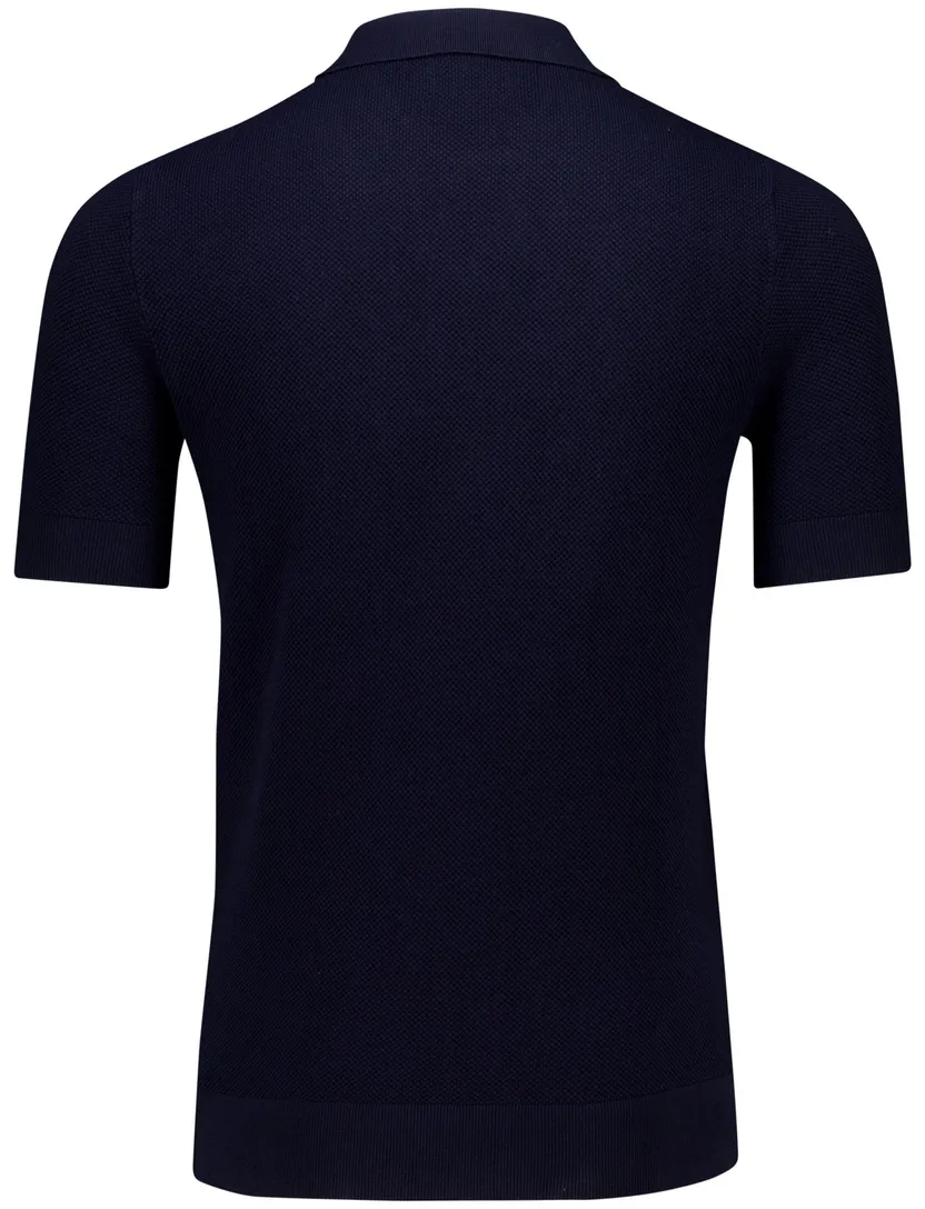Butcher of Blue Ripley knit overshirt donkerblauw katoen