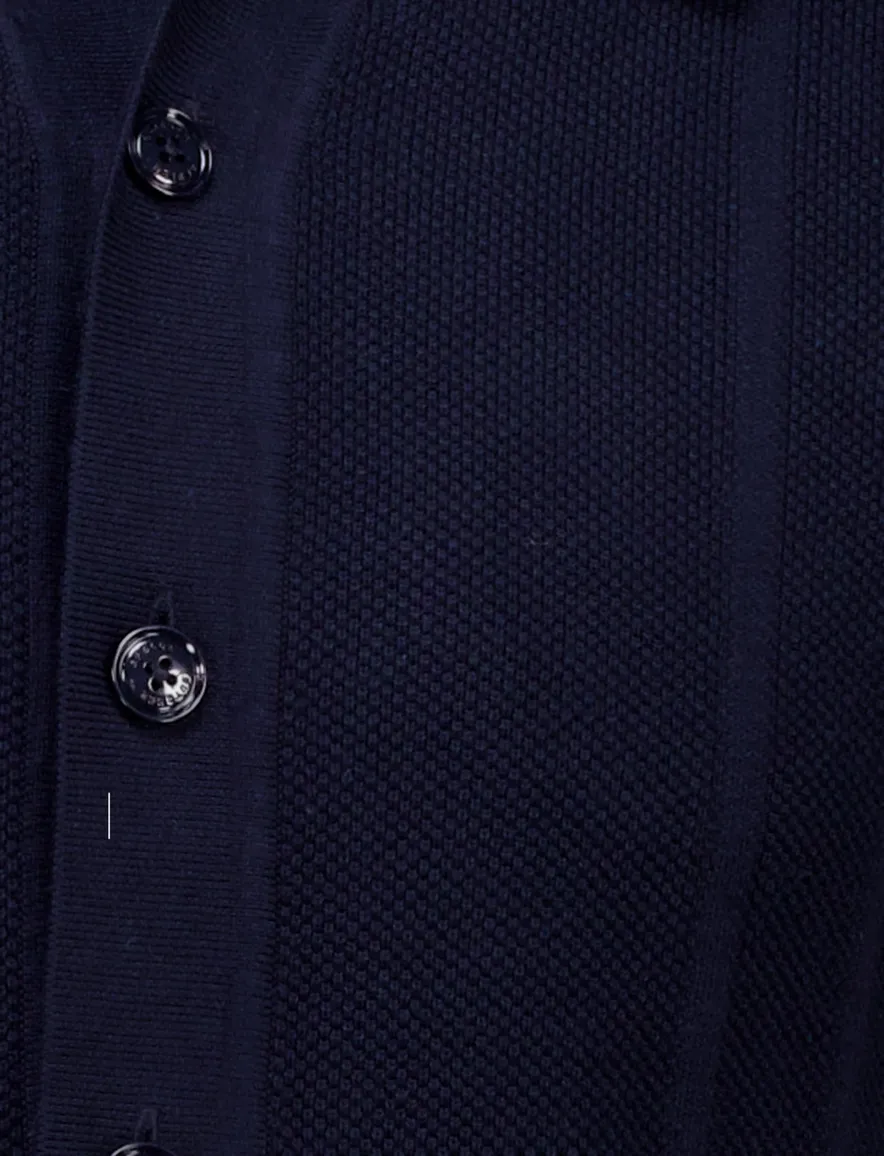 Butcher of Blue Ripley knit polo donkerblauw