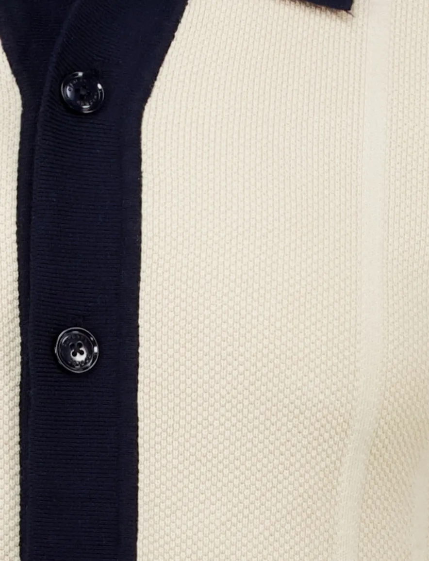 Butcher of Blue overhemd beige knitted