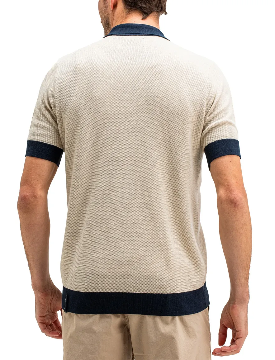 Butcher of Blue overhemd beige knitted