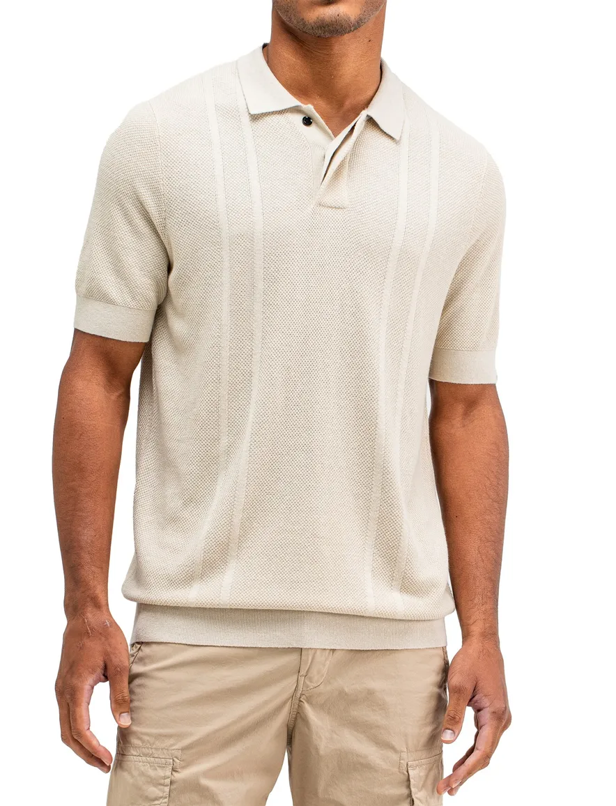 Butcher of Blue Ripley knit polo beige effe normale fit