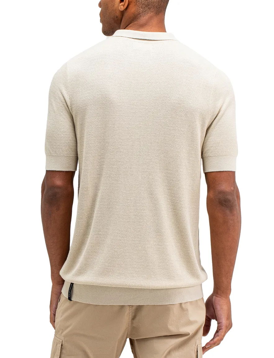 Butcher of Blue Ripley knit polo beige