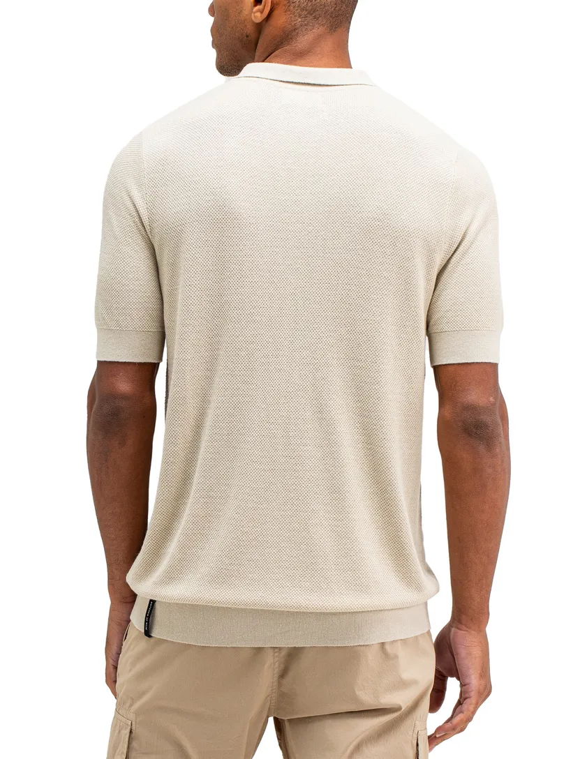 katoenen Butcher of Blue polo beige effen normale fit