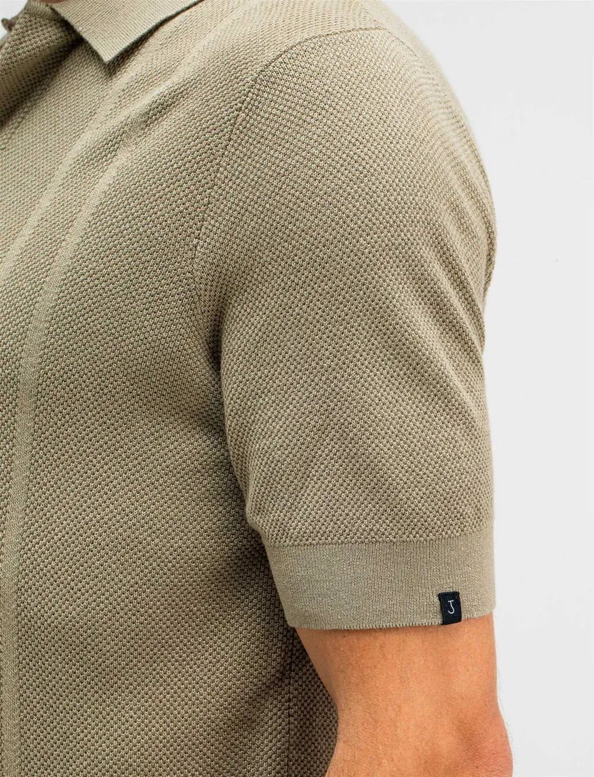 Butcher of Blue riply knit polo groen