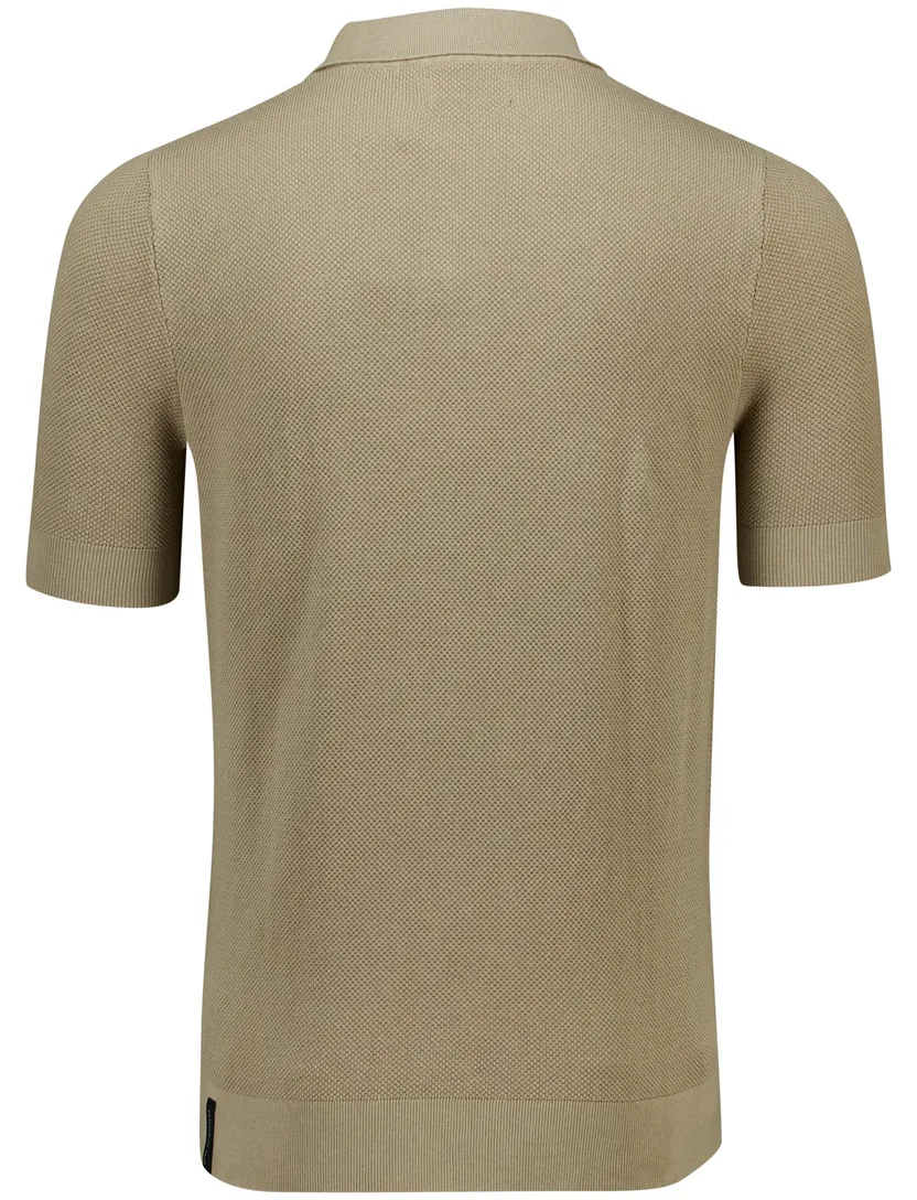 Butcher of Blue riply knit polo groen