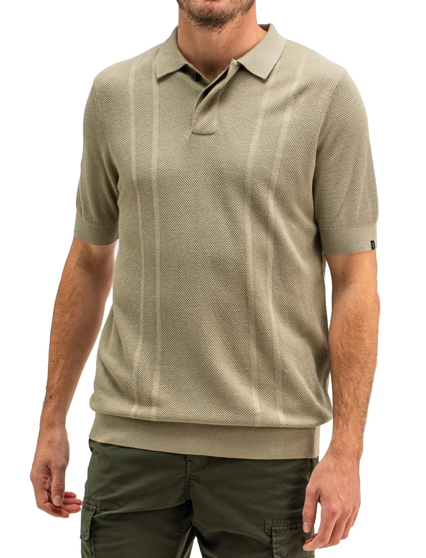 Butcher of Blue riply knit polo groen