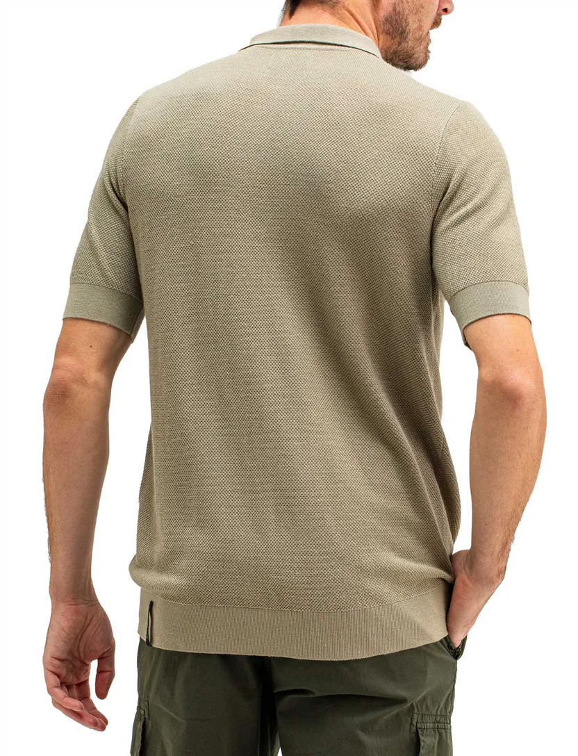 Butcher of Blue riply knit polo groen