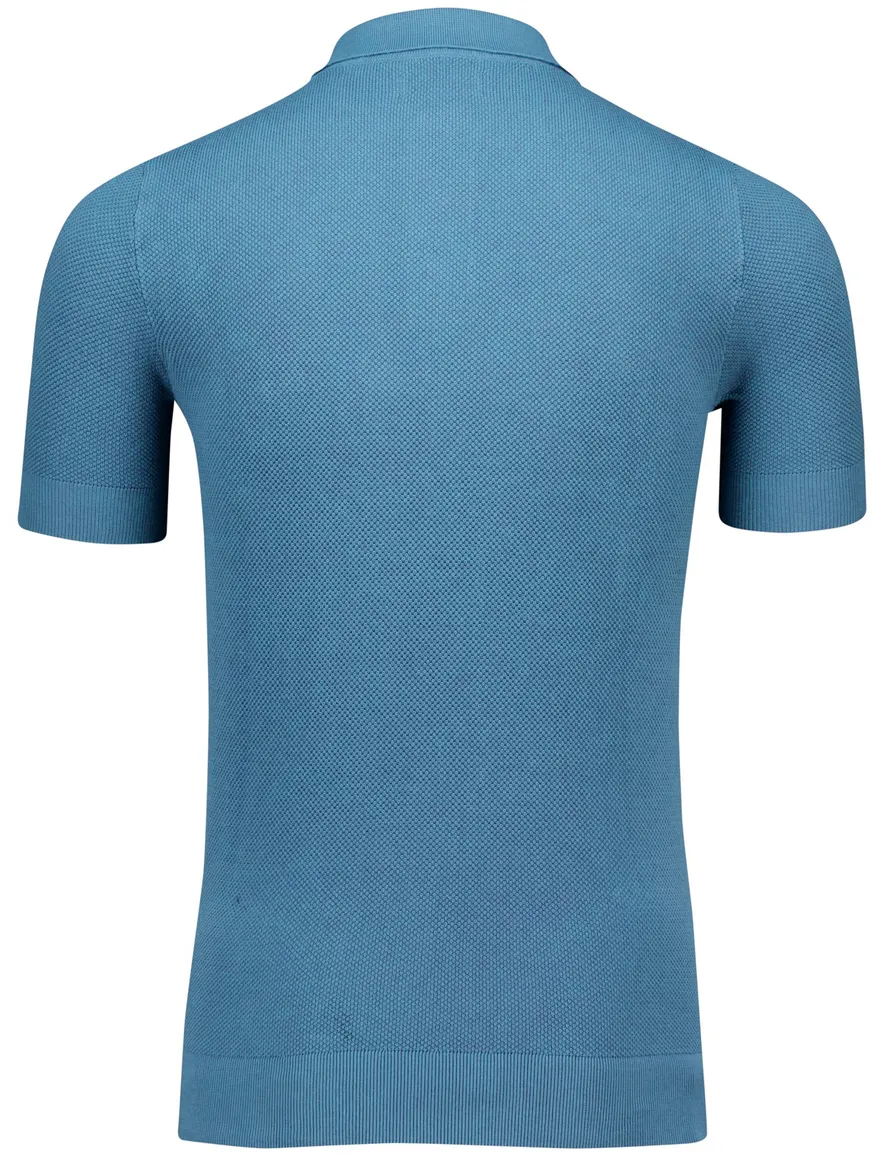 Butcher of Blue Ripley knit polo blauw katoen