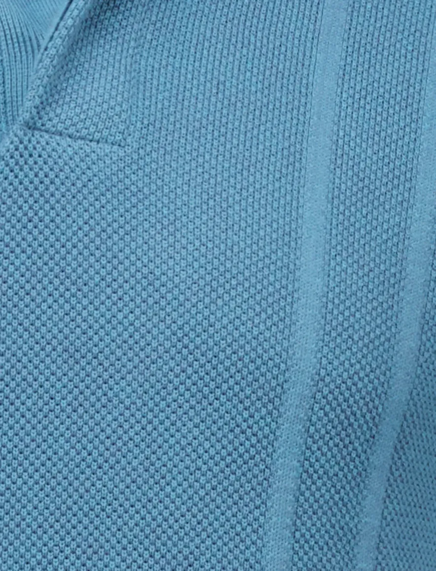 Butcher of Blue Ripley knit polo blauw katoen