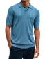 Butcher of Blue Ripley knit polo blauw katoen