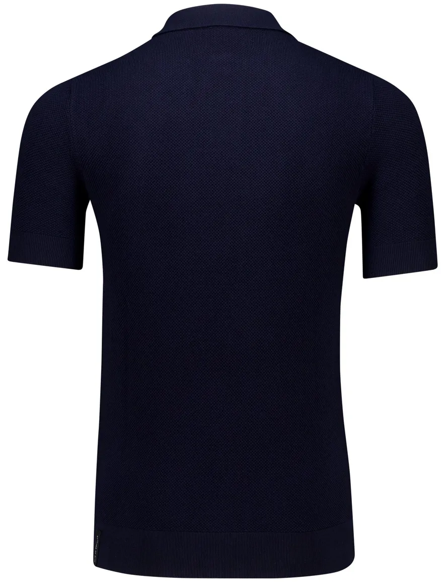 Butcher of Blue Ripley knit polo donkerblauw