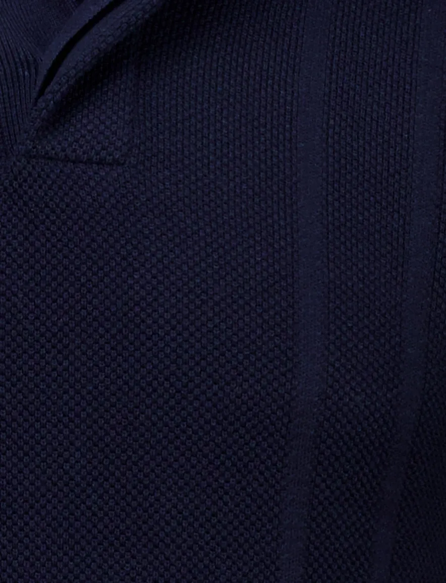 Butcher of Blue Ripley knit polo donkerblauw