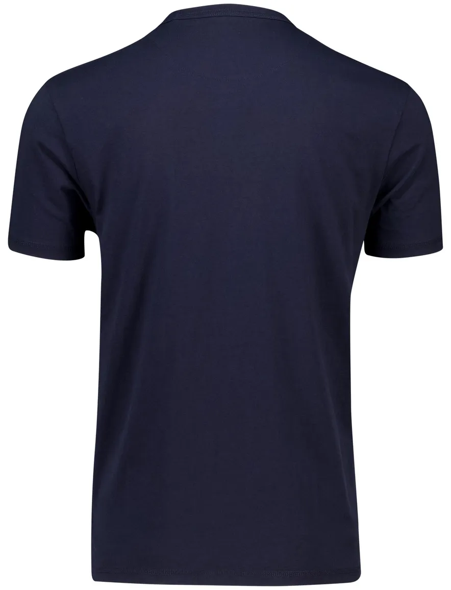 Butcher of Blue T-shirt donkerblauw effen