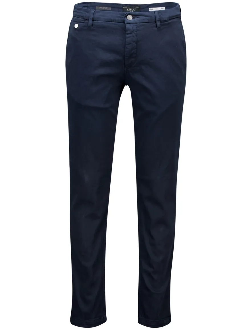 Replay chino Benni donkerblauw hyperflex