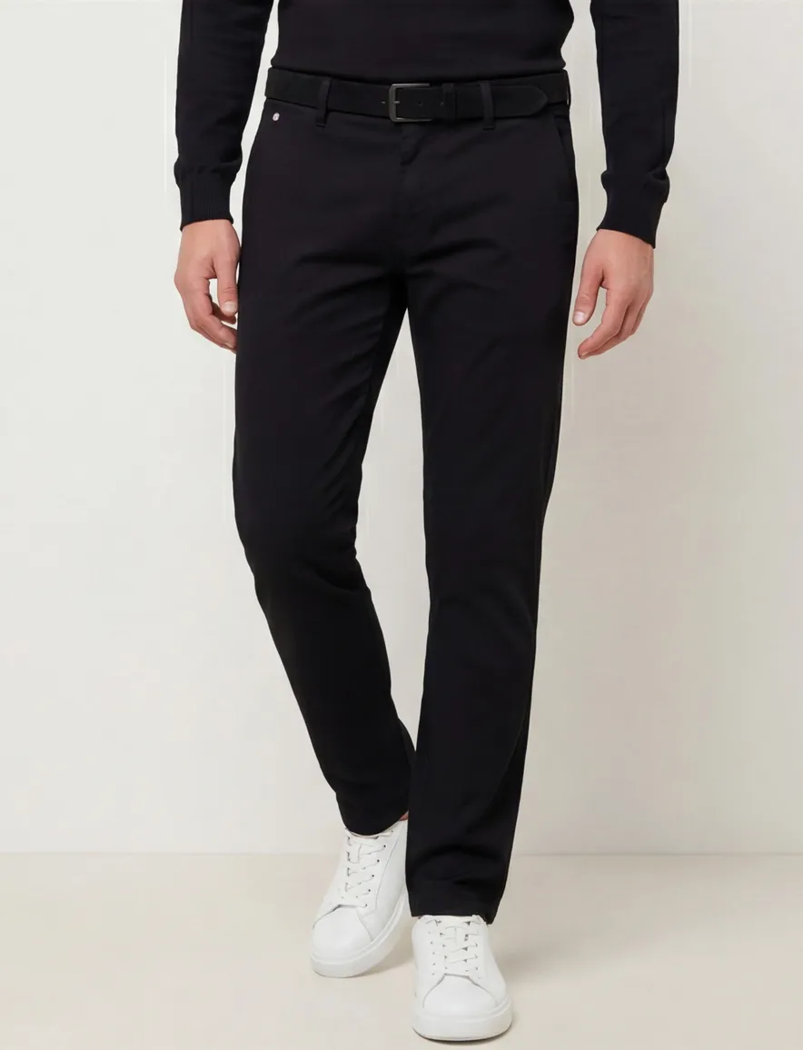 Replay Hyperflex chino Benni zwart regular fit