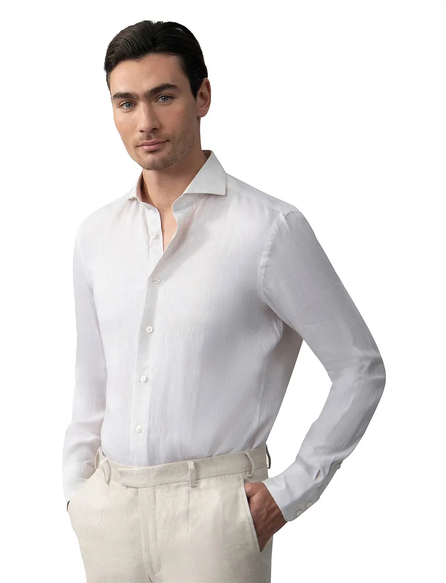 Cavallaro Firento beige linnen slim fit