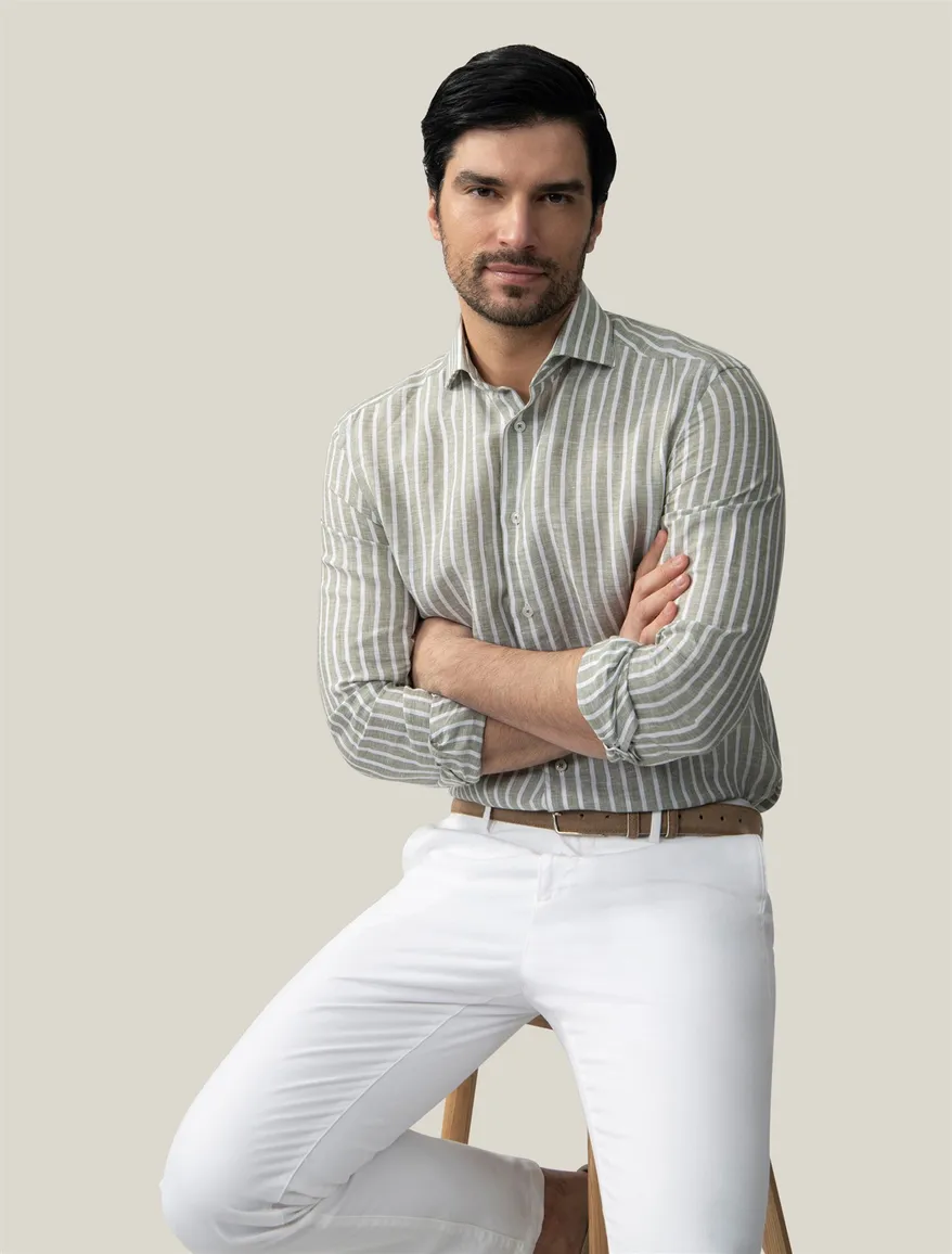 Cavallaro Vittorio wit groen gestreept