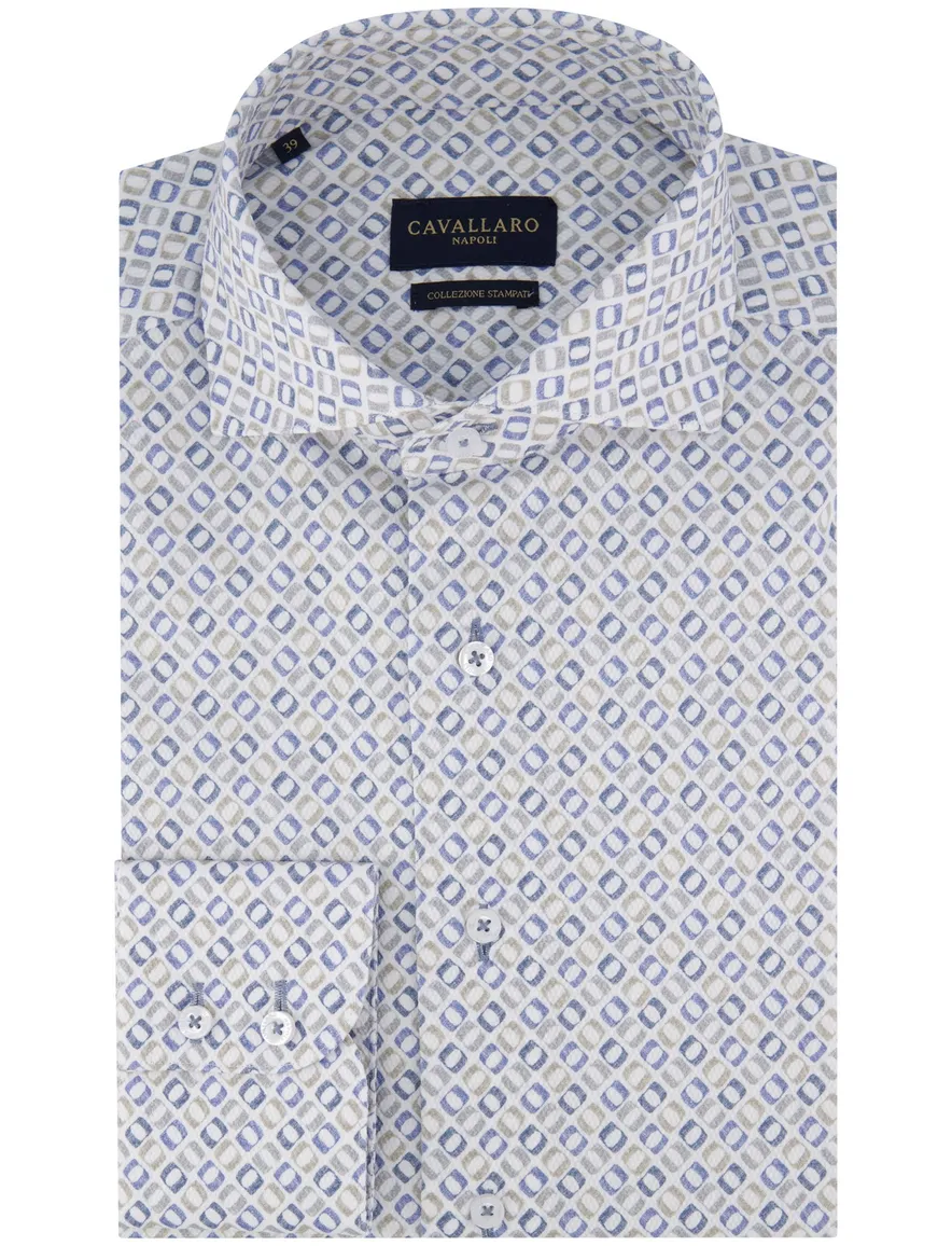 Cavallaro Midoti overhemd blauw