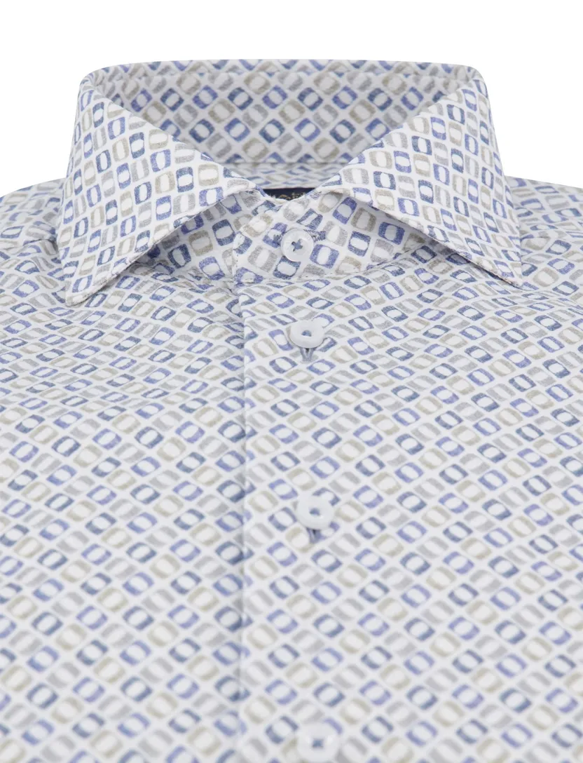 Cavallaro Midoti overhemd grijs ml7 wide collar
