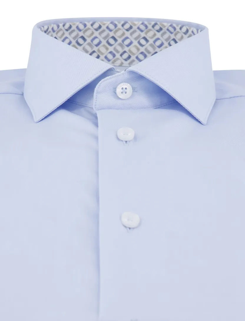 Cavallaro Ferrio overhemd lichtblauw semi wide collar