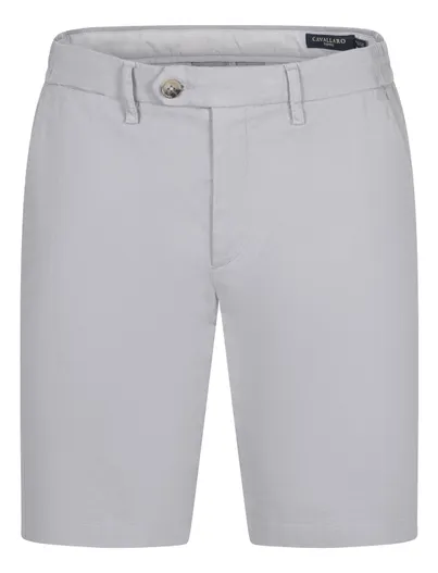 Cavallaro Cavallaro Filo Bermuda grijs effen slim fit katoen