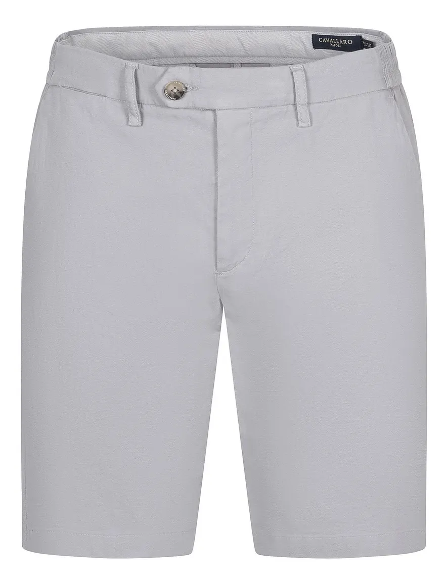 Cavallaro Filo Bermuda grijs effen slim fit katoen