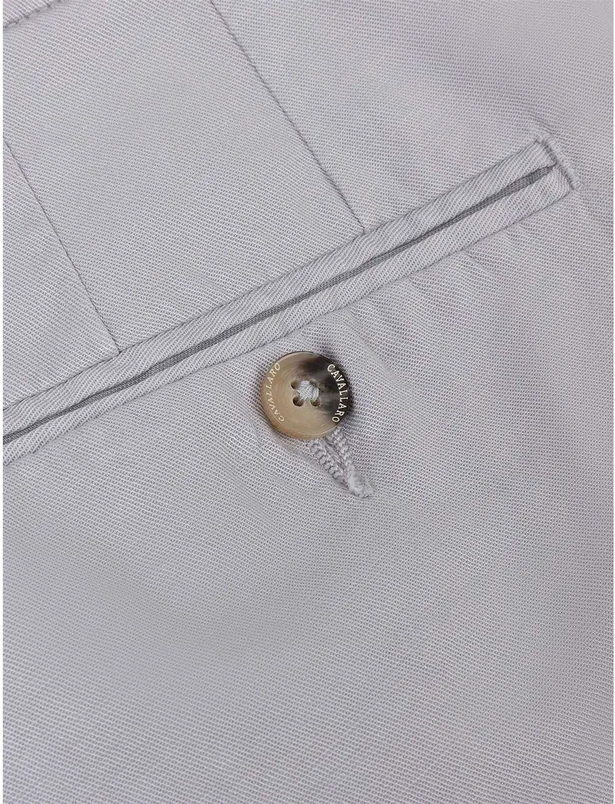 Cavallaro Filo Bermuda grijs effen slim fit katoen