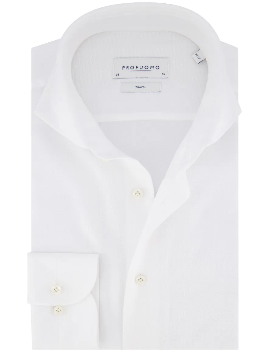 Profuomo mouwlengte 7 overhemd travel wit