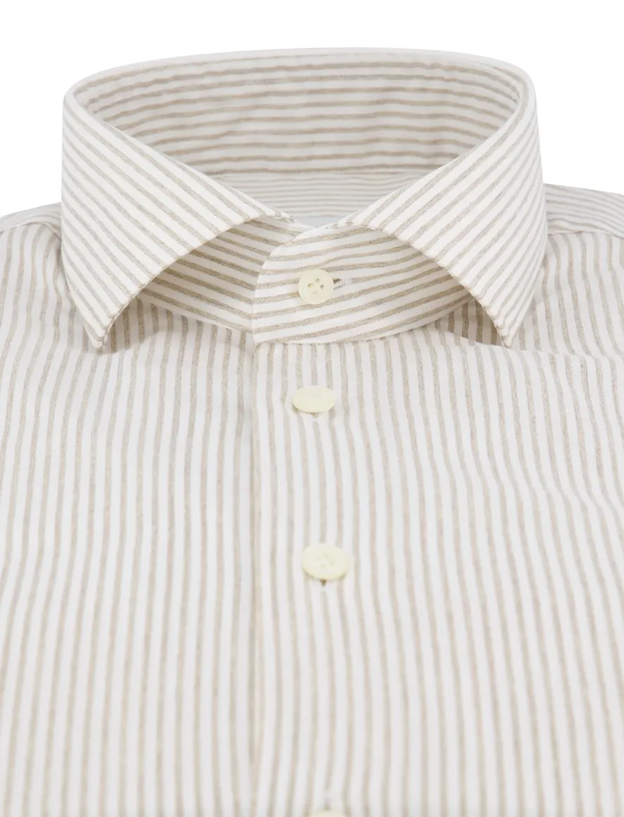 overhemd mouwlengte 7 wit Profuomo Regular Fit
