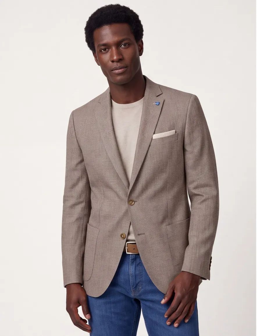 Scotland Blue half jacket drop 7,5 colbert bruin