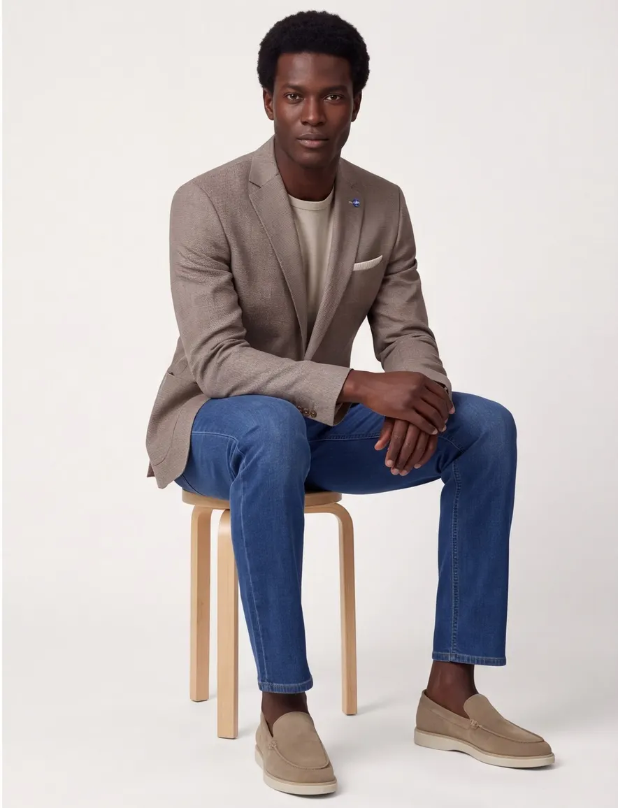 Scotland Blue half jacket drop 7,5 colbert bruin