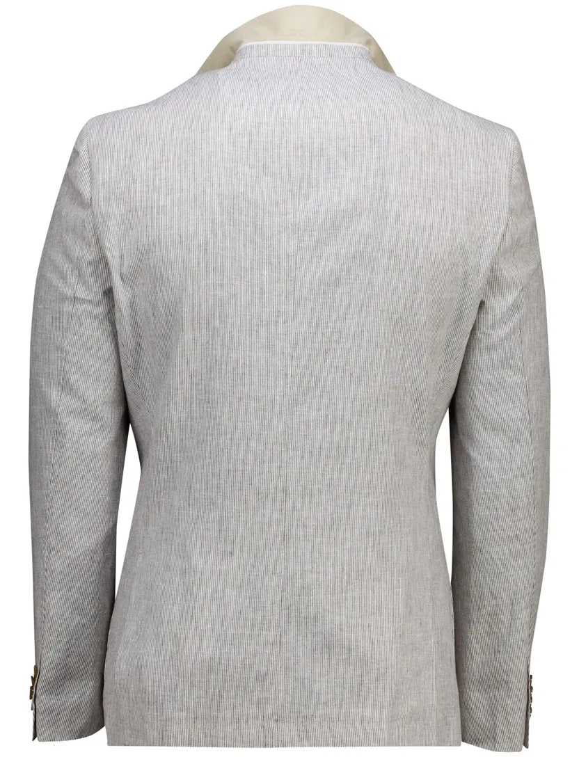 Scotland Blue half jacket drop 7,5 colbert grijs linnen