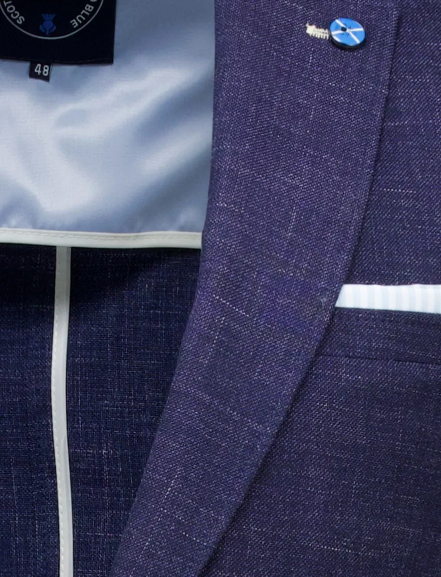 Scotland Blue colbert donkerblauw half jacket drop 7.5 katoen