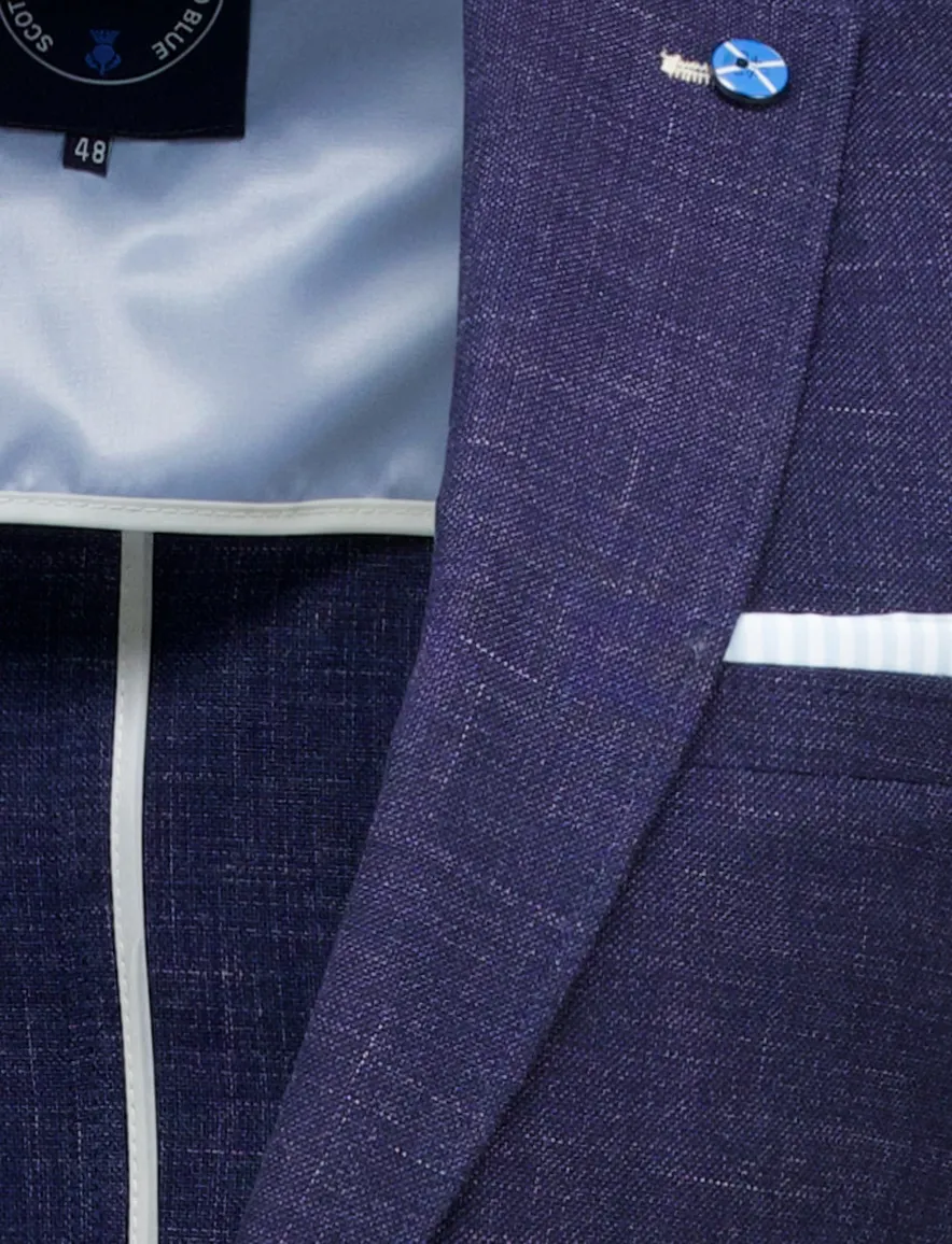 Scotland Blue colbert donkerblauw half jacket drop 7.5 katoen