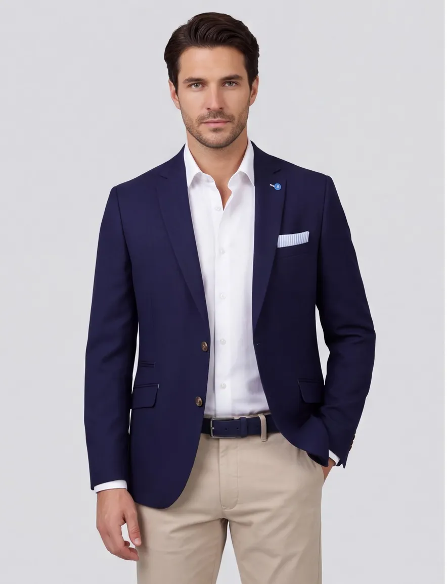 Scotland Blue Jacket Drop 7,5 navy effen