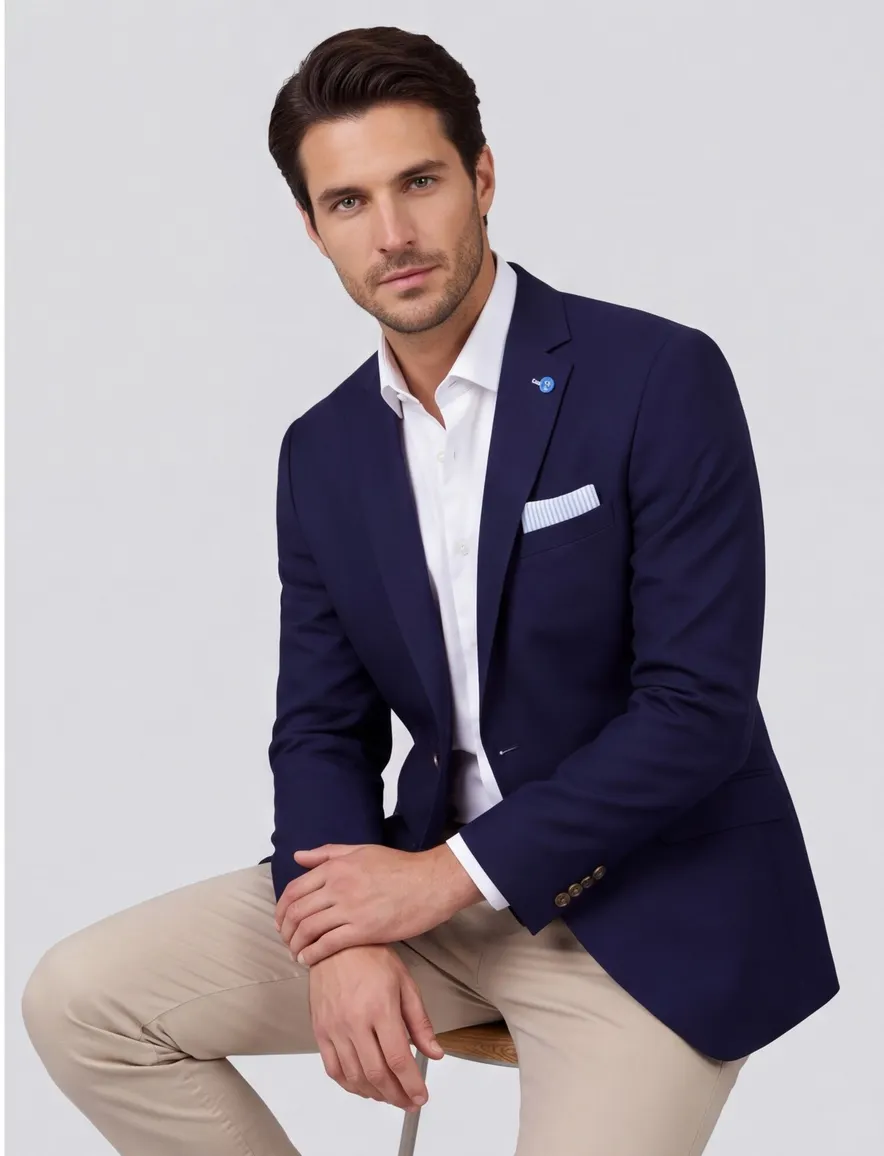 Scotland Blue Jacket Drop 7,5 navy effen