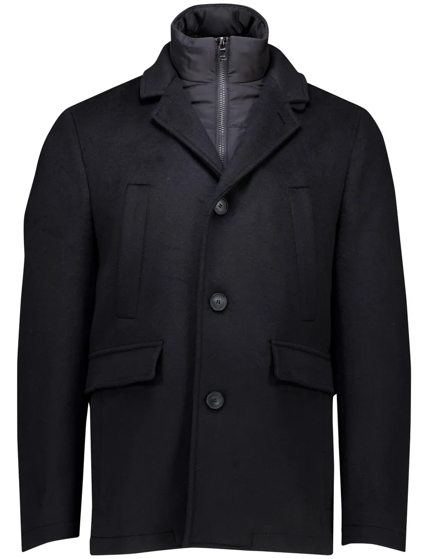 Pierre Cardin winterjas zwart PC-Colyn zonder capuchon