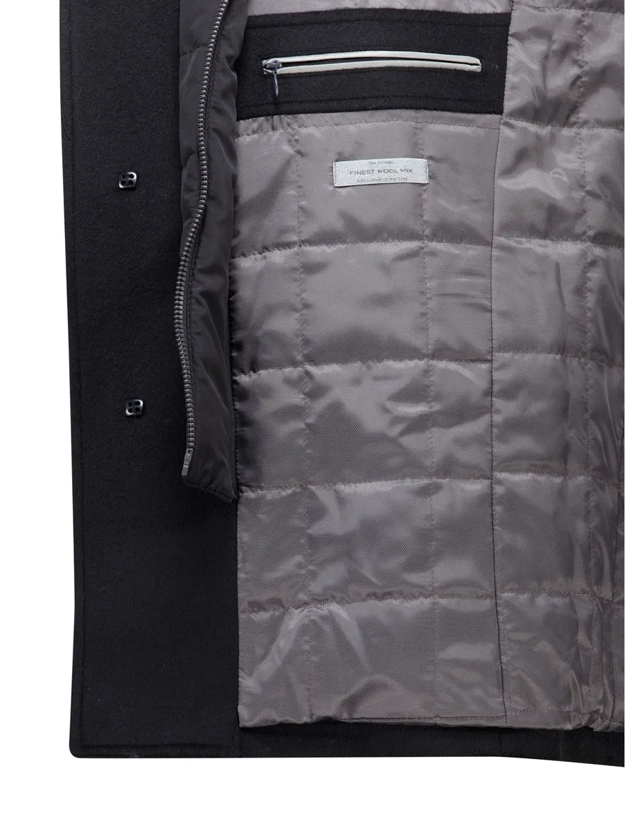 Pierre Cardin winterjas zwart PC-Colyn effen