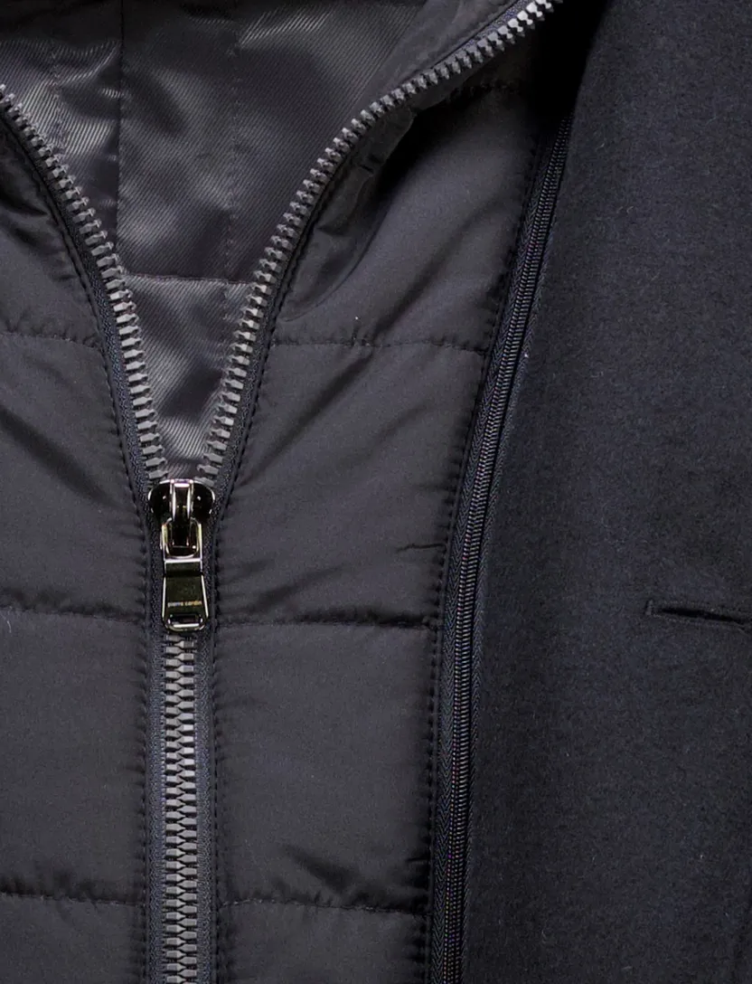 Pierre Cardin winterjas zwart PC-Colyn zonder capuchon