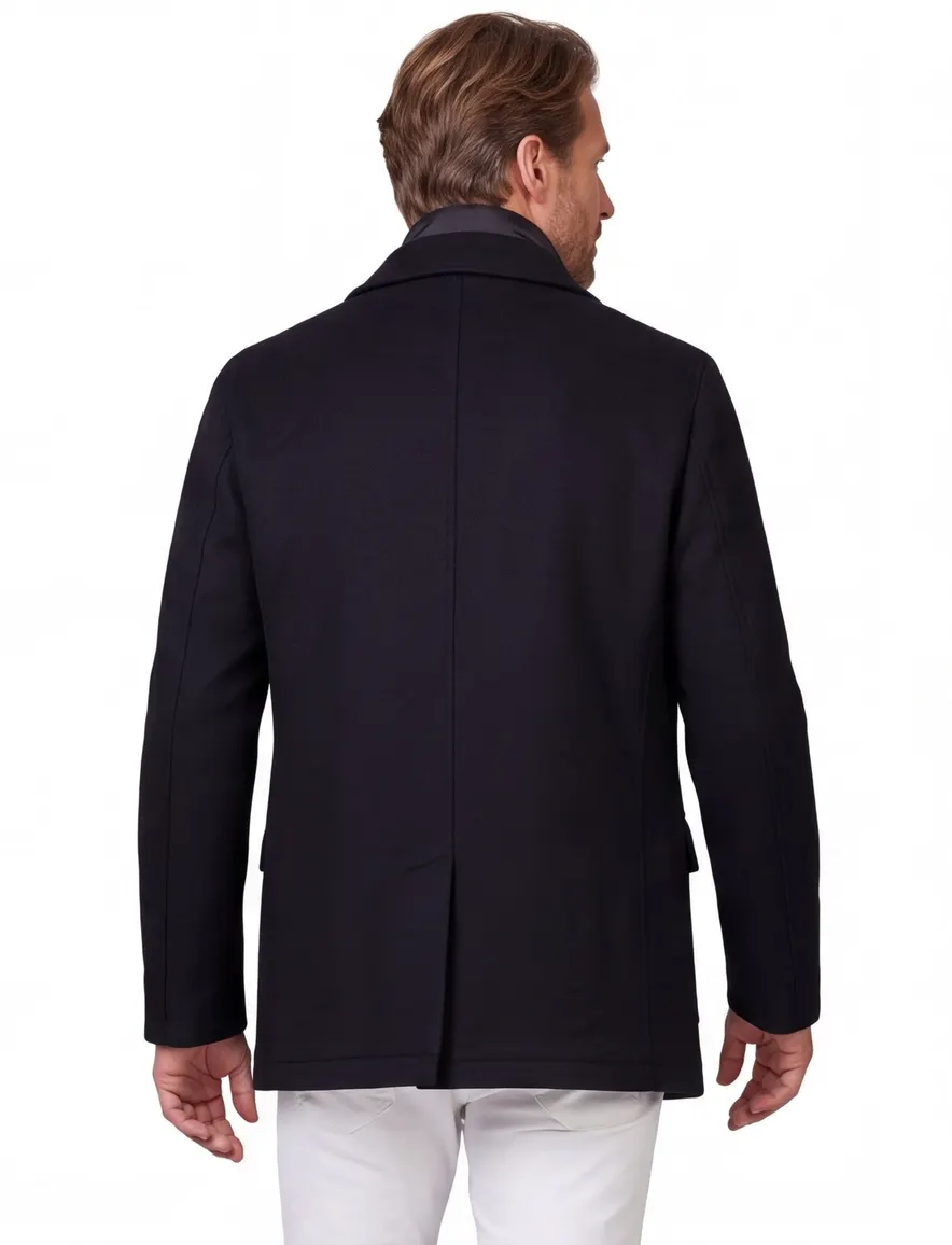 Pierre Cardin winterjas zwart PC-Colyn effen